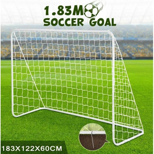 Soccer Goal Football Net Set Kids Adults Sports Training Practice Metal Frame