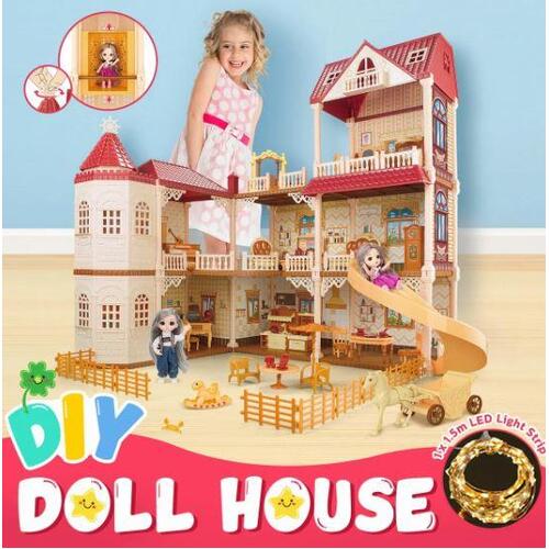 Doll House Barbie Dream Play Furniture Playhouses Toys Dollhouse Princess Castle