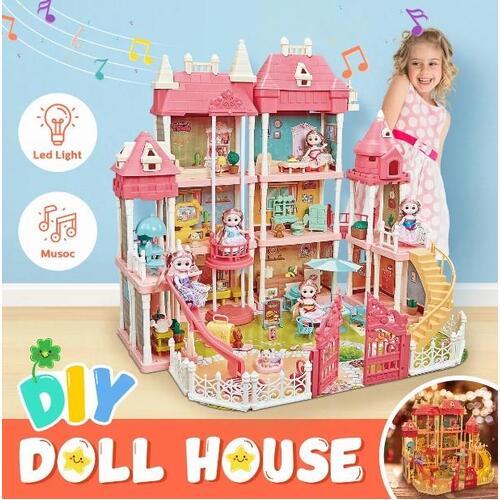 Doll House Barbie Dream Play Furniture Playhouses Toys Dollhouse Princess Castle