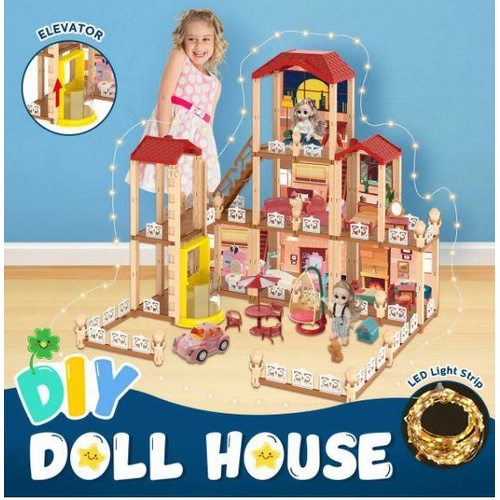 Doll House Barbie Dream Play Furniture Playhouses Toys Dollhouse Princess Castle
