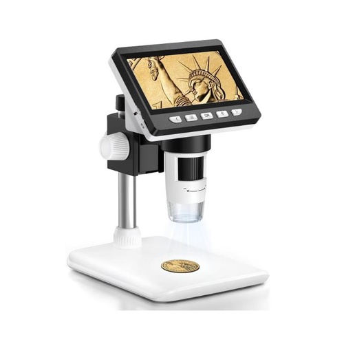 4.3" Coin Microscope - Aopick LCD Digital Microscope 1000X, 1080P USB Coin Magni