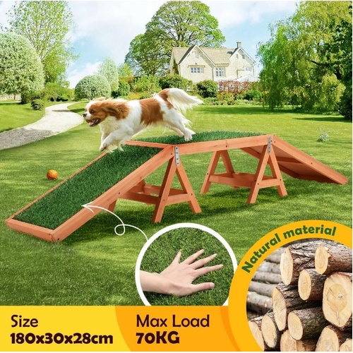 Petscene Dog Agility Training Ramp Puppy Obedience Sports Obstacle Exercise Play