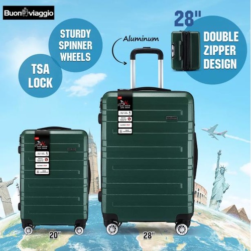 2PCS Luggage Suitcase Trolley Set TSA Hard Case Travel Storage Bag Organiser