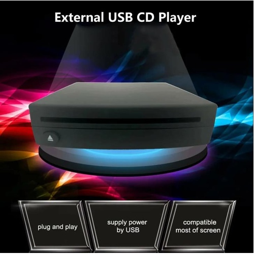 External USB Car Universal CD Player,Vehicle CD Player for Car via USB Radio Con