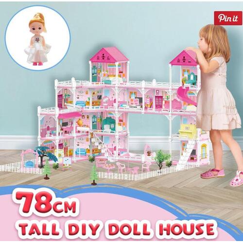 Doll Barbie Dream House Playhouse Furniture Princess Castle Play Toys Plastic