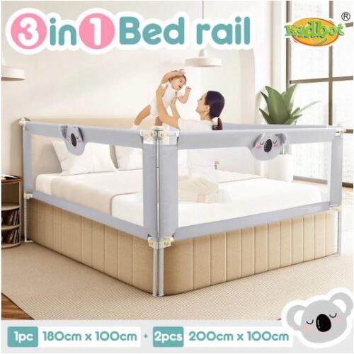 Toddler Bed Rail King Side Bedrail Folding Safety Guard Baby Child Cot Fence Bar