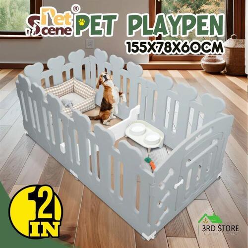 Dog Playpen Crate Pet Pen Cat Enclosure Indoor Outdoor Puppy Exercise Cage Safet