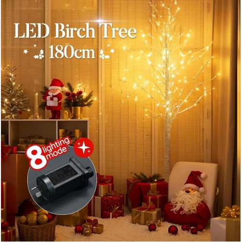 180cm LED Birch Tree Lights Christmas Decoration Fairy Twig Branch Table Lamp