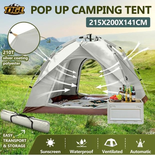 3 Person Tent Beach Shelters Camping Auto Pop Up Dome Family Shade Sun Proof