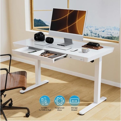 Electric Standing Desk Sit Stand Up Table Motorised Height Adjustable Rising WH