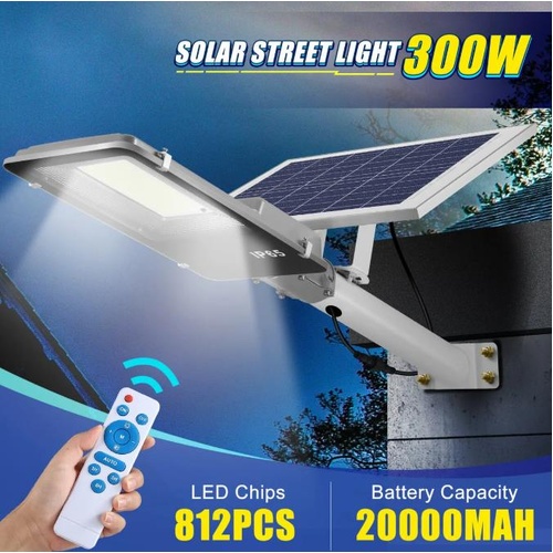 812 LED Solar Street Light 300W Remote Outdoor Garden Security Wall Lamp Floodli
