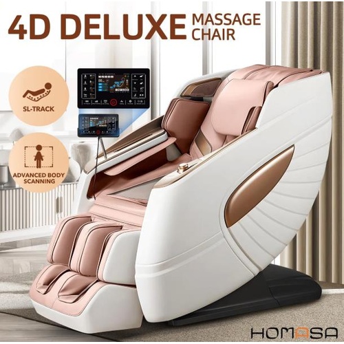 HOMASA 4D Massage Chair Recliner Chair Full Body w/Aromatherapy SL-Track Pink