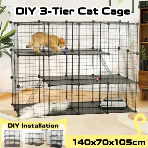 Cat Cage DIY Enclosure Pet Crate Rabbit Hutch Pet Scene Kitty Kennel Bunny Ferre