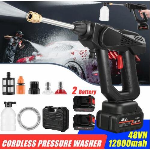 48V Electric High Pressure Washer Car Cleaner Outdoor Watering Spray Gun Battery
