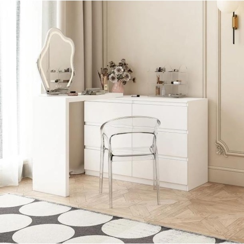 6 Chest of Drawers Dresser Makeup Vanity Table Tallboy Storage Cabinet Beauty