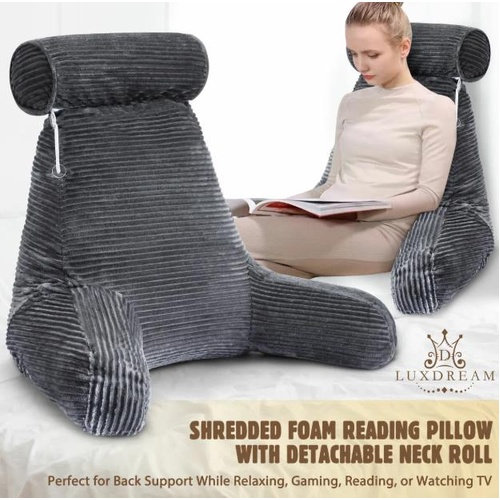 Back Rest Pillow Neck Lumbar Bed Backrest Reading Support Chair Corduroy Cushion