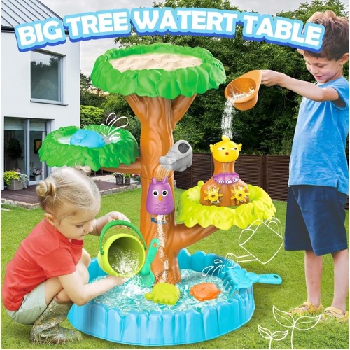 Tree Water Table Sand Play Toy Set Educational Beach Preschool Activity for Kids