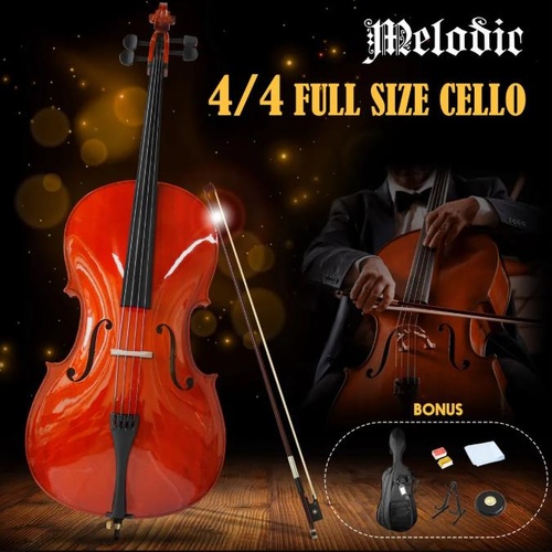 Full Size 4/4 Cello Instrument Beginner Student Cellist Musical Outfits High Lus
