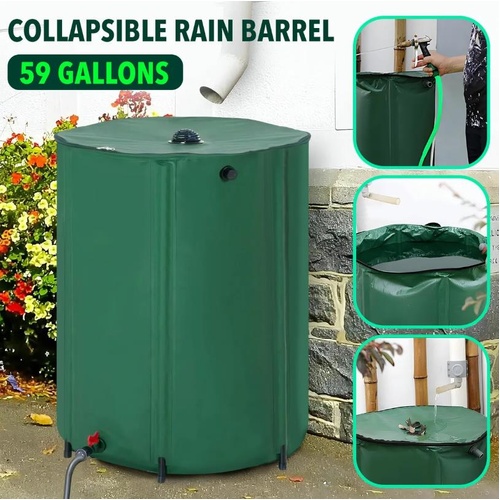 Rain Water Tank Barrel 225L Rainwater Collection System Collapsible Bucket
