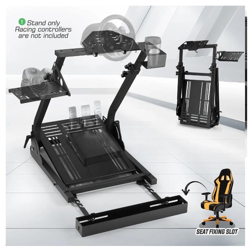 Racing Simulator Wheel Stand Upgraded Flight Sim Cockpit Foldable Gaming Steerin