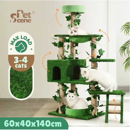 Cat Tree Tower Scratching Post Sisal Scratcher Furniture Stand Scratch Pole