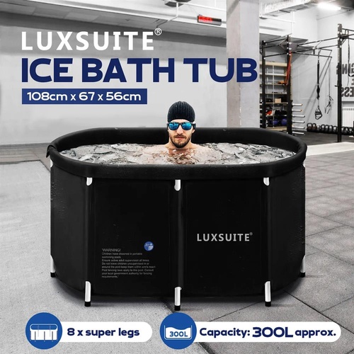 Portable Bathtub Foldable Soaking Ice Bath Spa Tub Thickening Freestanding 300L