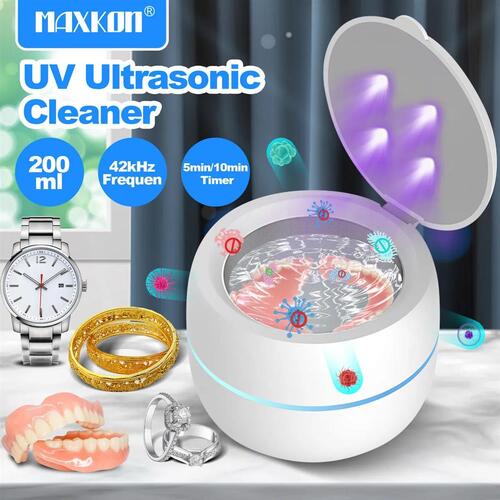 Ultrasonic UV Cleaner for Dentures Aligner Retainer Cleaning Device Machine Whit