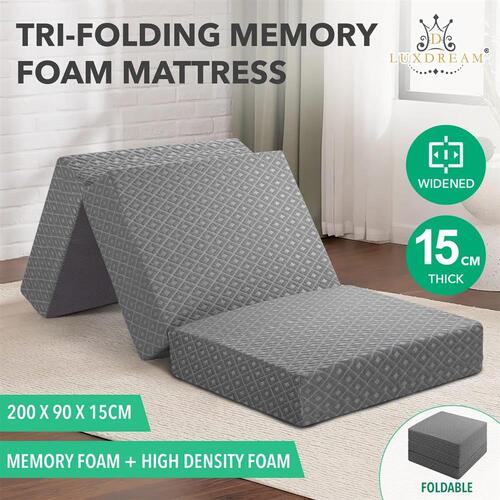 Folding Foam Mattress Sleeping Mat Portable Trifold Sofa Bed Camping Floor Extra