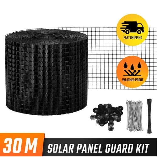 30M Solar Panel Bird Wire Mesh Roll Guard Kit Animals Proofing Fence Barrier