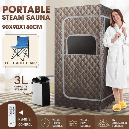 Sauna Steam Tent Foldable Steamer Heating Spa Box Portable Room Slimming Skin
