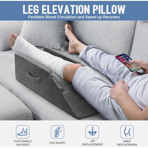 Bed Wedge Pillow Leg Rest Support Cushion Foam Sleep Ergonomic Elevation Raiser