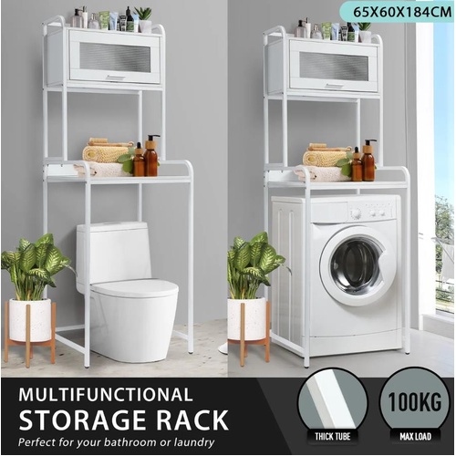 Toilet Shelf Freestanding Organiser Storage Cabinet Bathroom Shampoo Holder Over