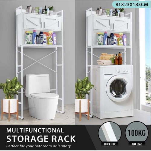 Over Toilet Shelf Bathroom Rack Storage Organiser Cabinet Laundry Towel Stand