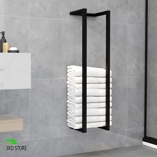 Towel Rack Black Iron Bathroom Holder Hanger 12.5x12.5x60/25x20x95 cm vidaXL