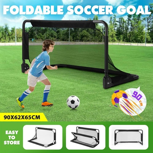 Soccer Football Net Set Metal Frame Goal Portable Aluminium Backyard Game