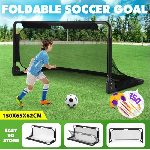 Soccer Football Net Set Metal Frame Goal Portable Aluminium Backyard Game
