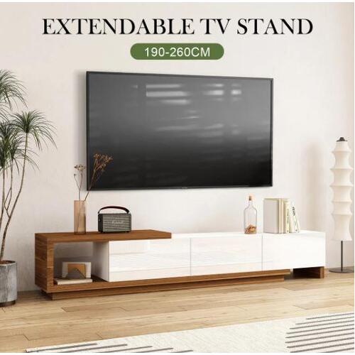 Extendable TV Stand Unit Storage Cabinet Entertainment Centre Console Table Benc