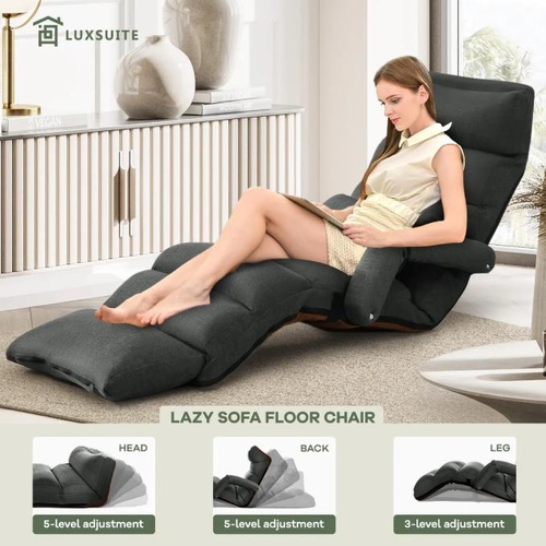 Floor Sofa Bed Chair Couch Lounge Recliner Folding Ground Lounger with Arms