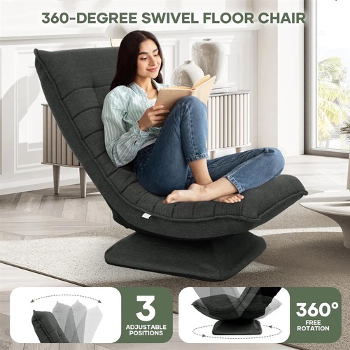 Floor Sofa Bed Chair Couch Lounge Recliner Folding 360 Degree Swivel Adjustable