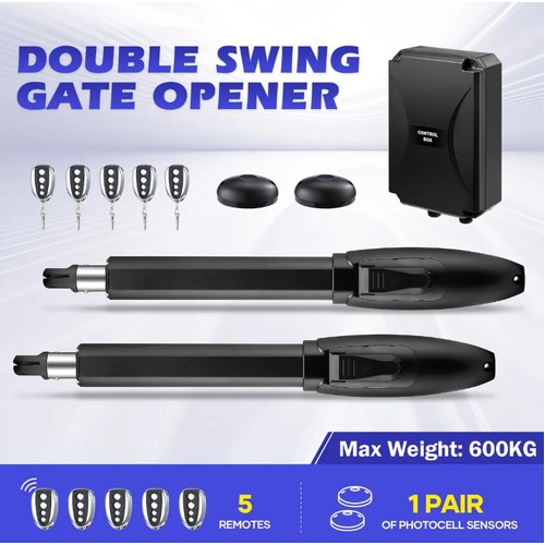 RETURNs Automatic Double Swing Gate Opener Electric Door Motor Open Remote Control Kit