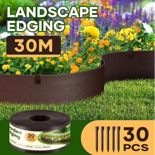DIY Garden Landscape Edging Fence Lawn Plant Grass Border Support Barriers 30M