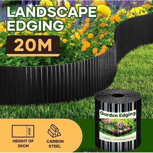 Metal DIY Garden Landscape Edging Fence Flexible Lawn Plant Grass Bed Border