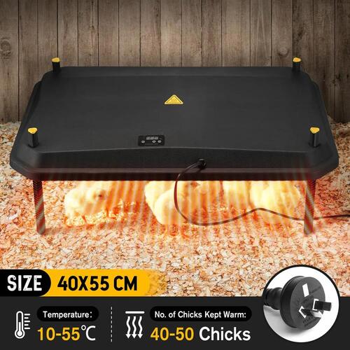 Chick Brooder Heating Plate Chicken Chook Coop Heater Adjustable 40x55cm