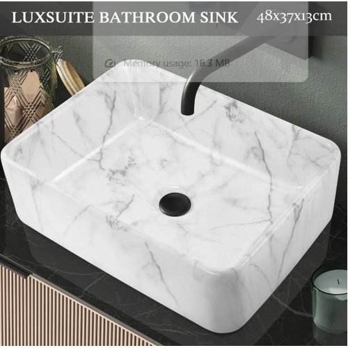 Bathroom Ceramic Basin Countertop Mount Vessel Vanity Sink Hand Washing Bowl