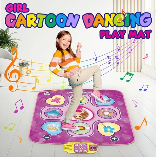 Kids Dance Mat Game Toy Playmat Sense Light Up Musical Dancing Step Pad Blanket