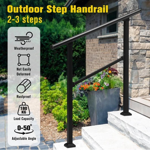 Outdoor Handrail Stairs 2-3 Step Step Railing Garden Fence Indoor Porch Safety