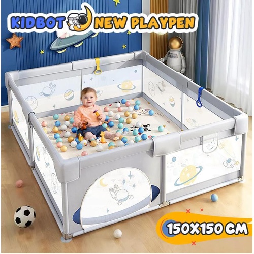 Baby Playpen Fence Pen Activity Centre Playground Safety Gate 150x150cm