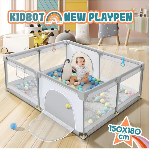 Baby Playpen Pen Fence Playground Activity Centre Safety Enclosure 150x180cm