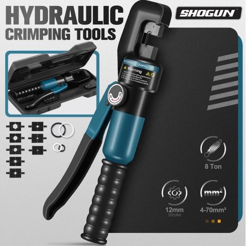8 Ton Crimping Tool 8 Dies Force Terminal Wire Cable Lug Crimper Plier Cutter