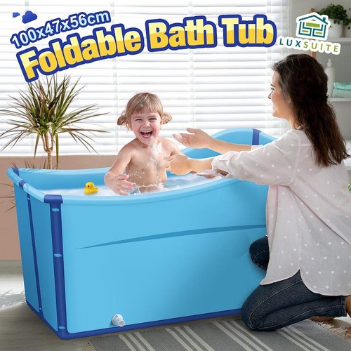 Large Foldable Bath Tub Bathroom Soaking Freestanding Portable Collapsible